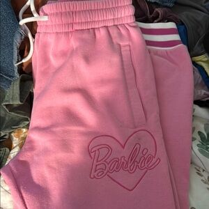 Barbie Pink Sweatpants with Heart Logo